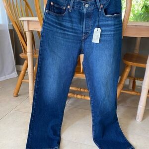 Classic Blue Denim Jeans Levi’s 501 90s mid rise straight fit new with tags!